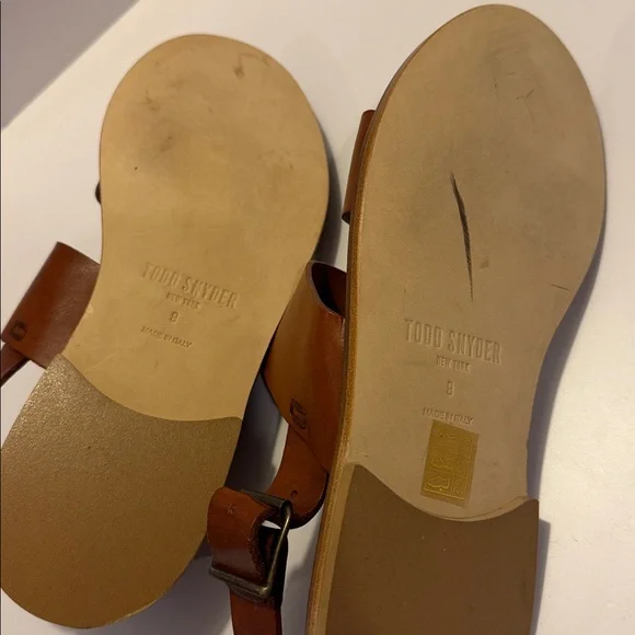 Todd Snyder Brown Leather Sandals Sz 9.  NWOB. Box27 - Picture 5 of 5